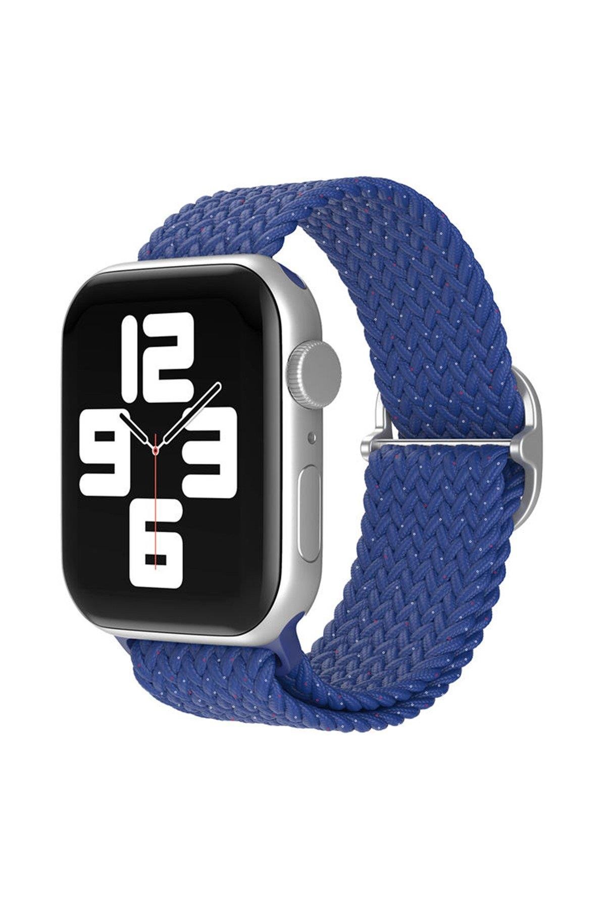 ÖRGÜ KORDONLARNEWFACEÖRG10Apple Watch 42mm / 44mm / 45mm / 46mm / 49mm Star Kordon - Benekli Mavi