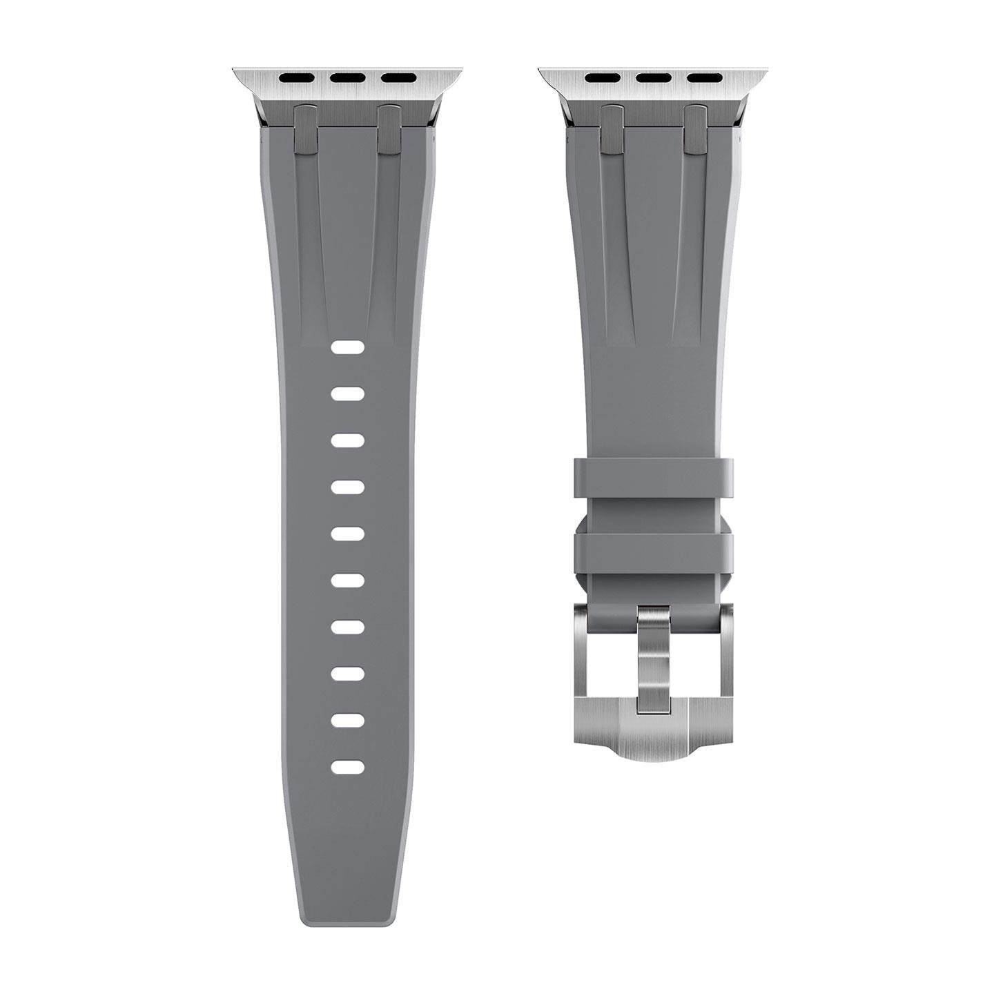 SİLİKON KORDONLARZORESLKN02Apple Watch 42mm / 44mm / 45mm / 46mm / 49mm Silikon Kordon - Gümüş