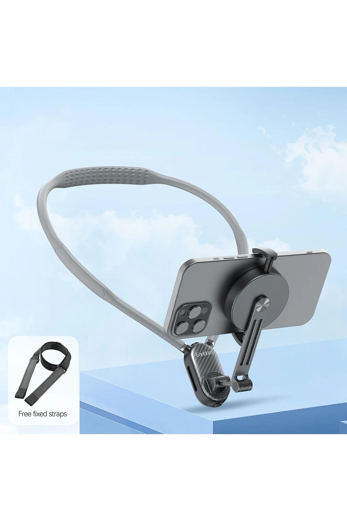 Telefon TutucuEARLDOMPHNHLDR02Earldom NH04 Ayarlanabilir Boyun Askılı Manyetik Telefon Tutucu - Siyah
