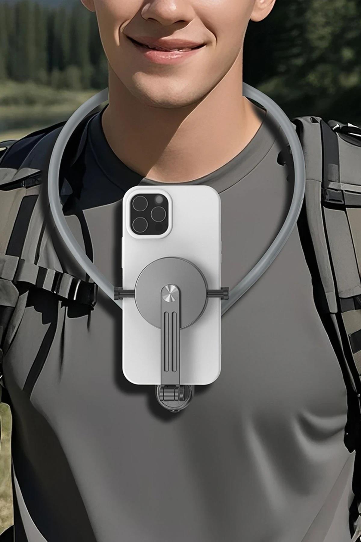 Telefon TutucuEARLDOMPHNHLDR02Earldom NH04 Ayarlanabilir Boyun Askılı Manyetik Telefon Tutucu - Siyah