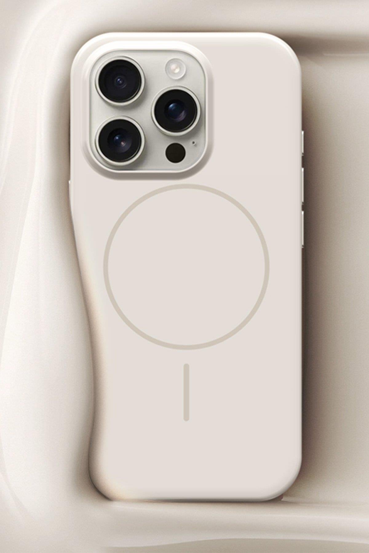 MAGSAFE KILIFLARHDDHDD14HDD iPhone 16 HBC-300 Beat Magsafe Kılıf - Beyaz