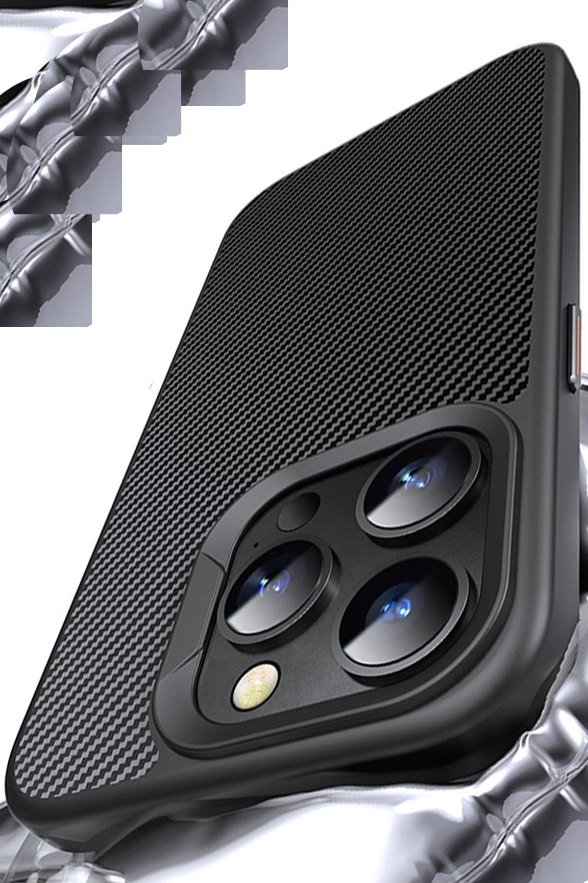 MAGSAFE KILIFLARJOKOKRBN03Joko iPhone 14 Pro Max Dart Karbon Magsafe Kapak - Siyah