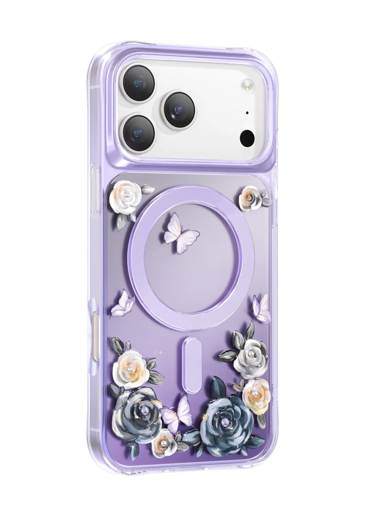 KEEPHONE MARKA KILIFLARKEEPHONERSLND03Keephone Apple iPhone 17 Pro Max Roseland Darbe Korumalı MagSafe Kılıf – Mor