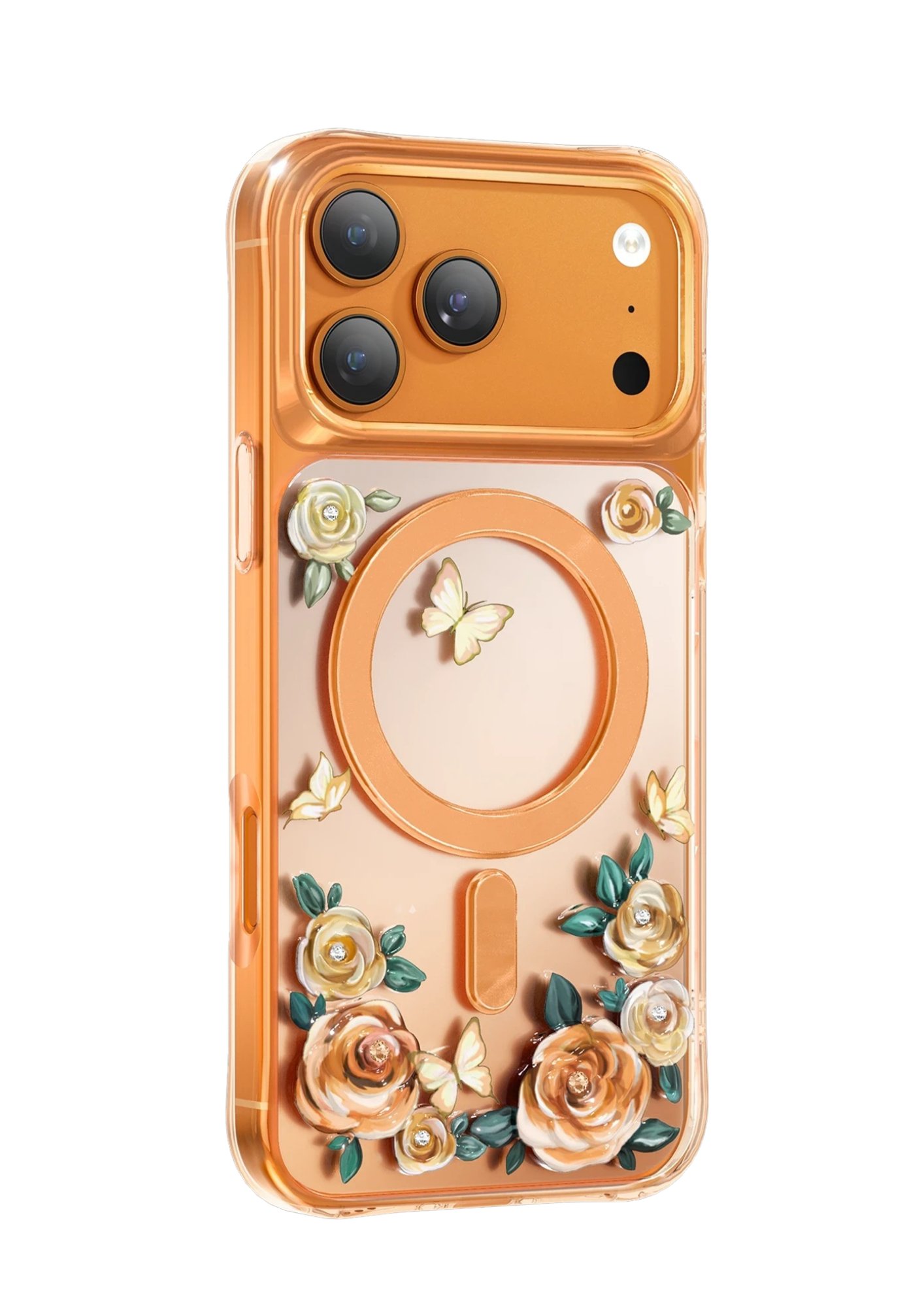 KEEPHONE MARKA KILIFLARKEEPHONERSLND01Keephone Apple iPhone 17 Pro Max Roseland Darbe Korumalı MagSafe Kılıf – Turuncu