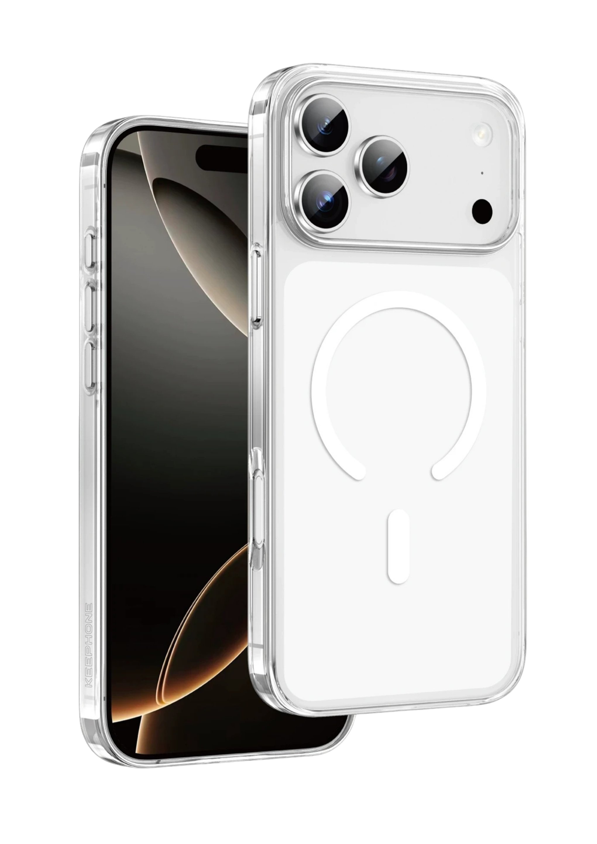 KEEPHONE MARKA KILIFLARKEEPHONEGLZ01Keephone iPhone 17 Pro Max Glaze MagSafe Uyumlu Darbeye Dayanıklı Kılıf – Şeffaf