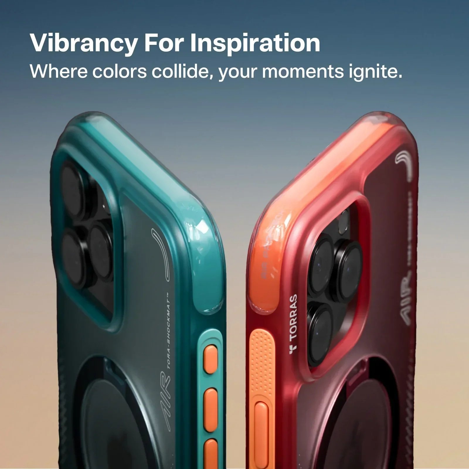 TORRAS MARKA KILIFLARTORRASTRRS17Torras iPhone 16 Pro Max Ostand Spin Air MagSafe Standlı Koruma Kılıf – Yeşil-Mavi