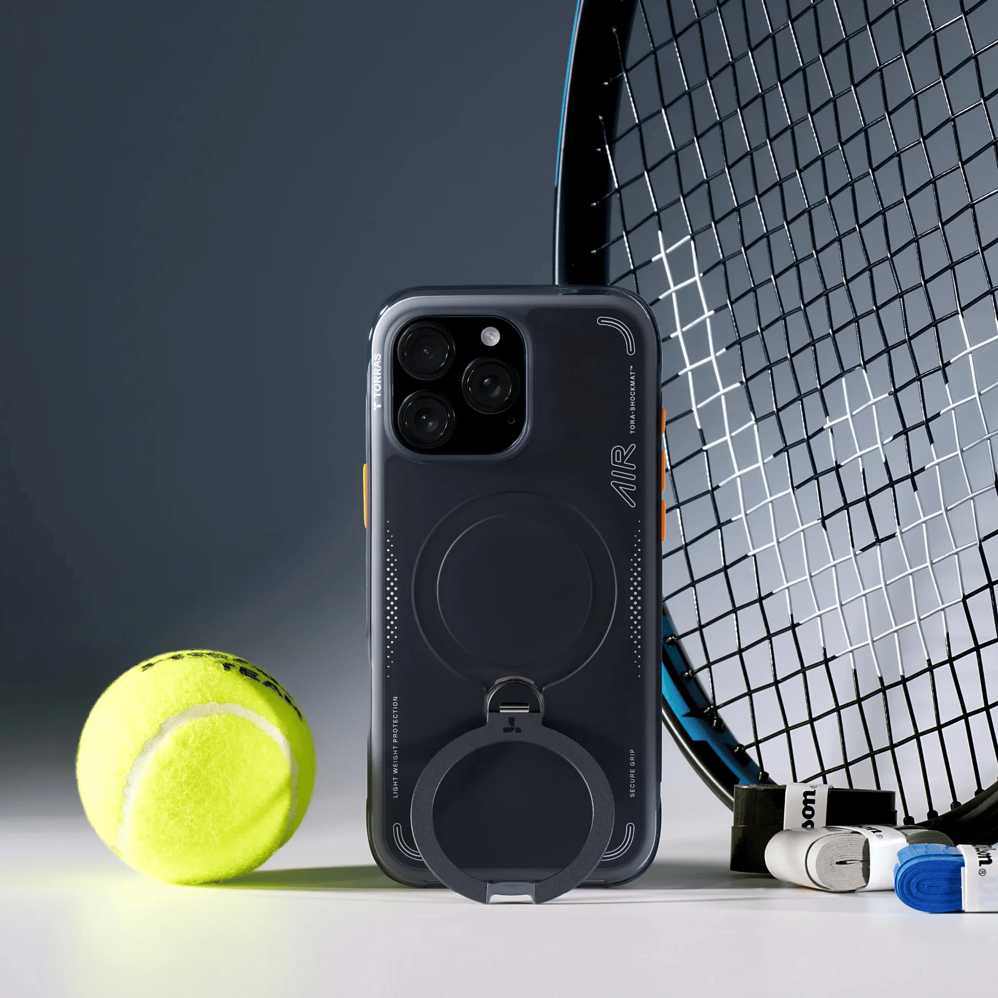 TORRAS MARKA KILIFLARTORRASTRRS16Torras iPhone 16 Pro Max Ostand Spin Air MagSafe Standlı Koruma Kılıf – Siyah