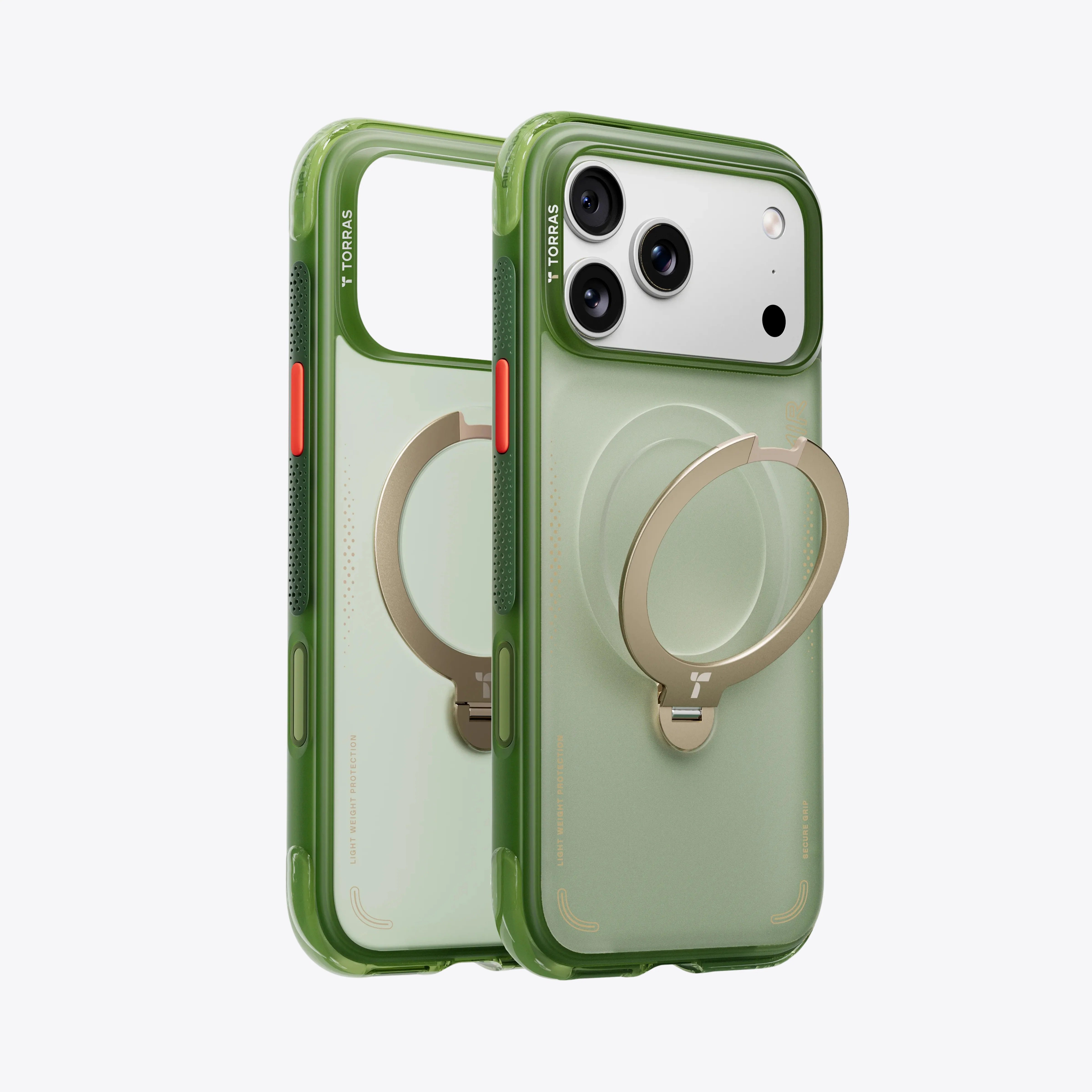 TORRAS MARKA KILIFLARTORRASTRRS13Torras iPhone 17 Pro Ostand Spin Air MagSafe Standlı Koruma Kılıf – Orman Yeşili