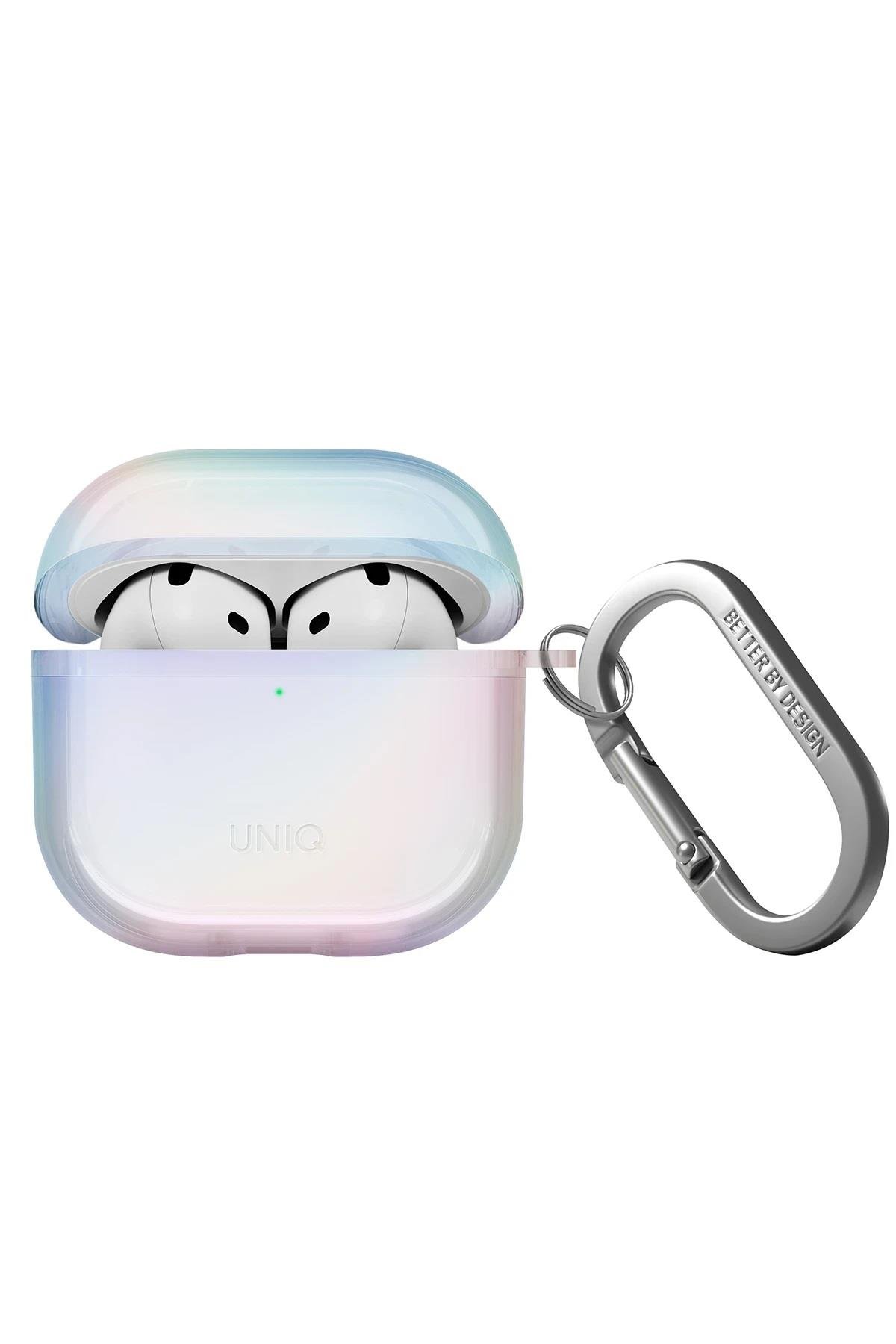 UNIQ AİRPODS KILIFLARIUNIQUNQ116Uniq AirPods 4 (4. Nesil) Iridescia Hang Holografik Askılı Koruma Kılıf – Holo Quartz