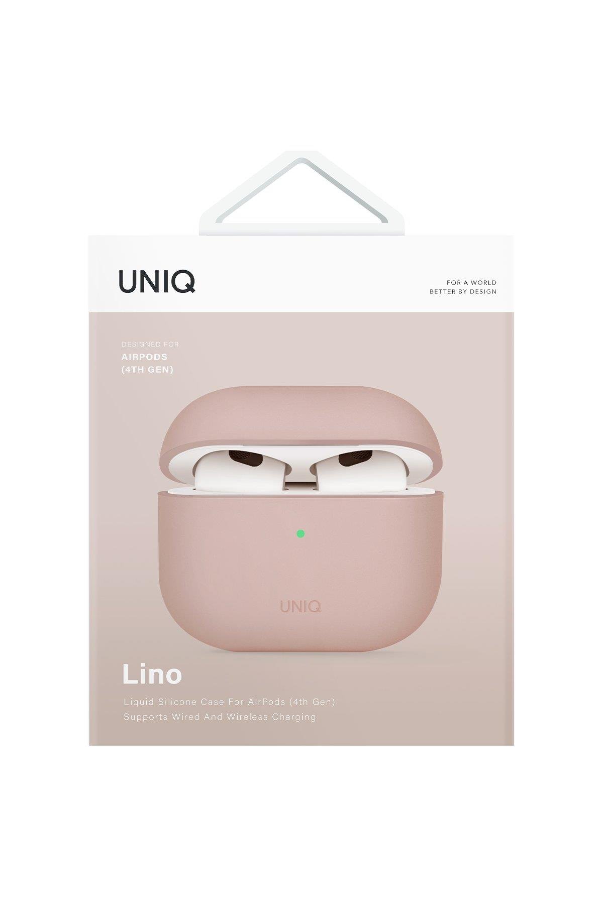 UNIQ AİRPODS KILIFLARIUNIQUNQ28Uniq Airpods 4 (4.nesil) Lino Silikon Kılıf - Pembe