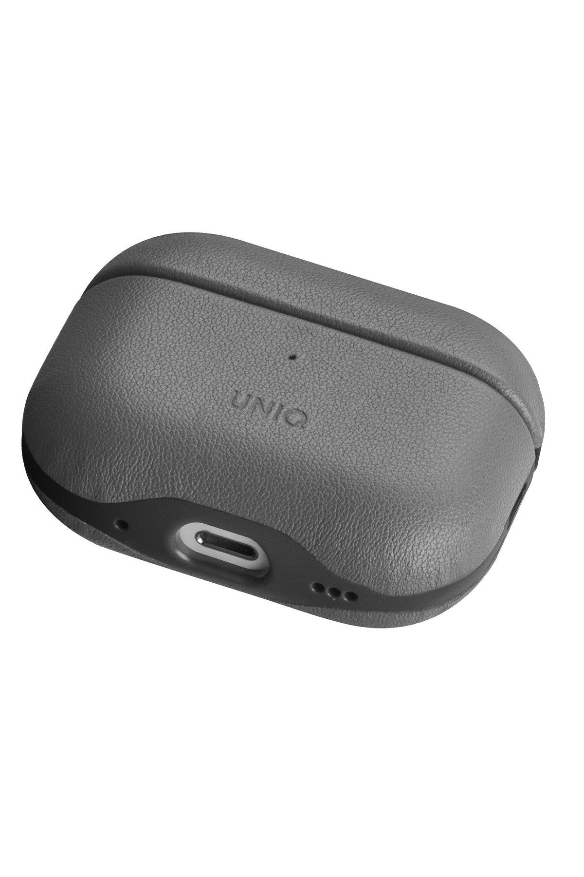 UNIQ AİRPODS KILIFLARIUNIQUNQ25Uniq Airpods Pro 2 (2.nesil) Lyden DS Deri Kılıf - Siyah