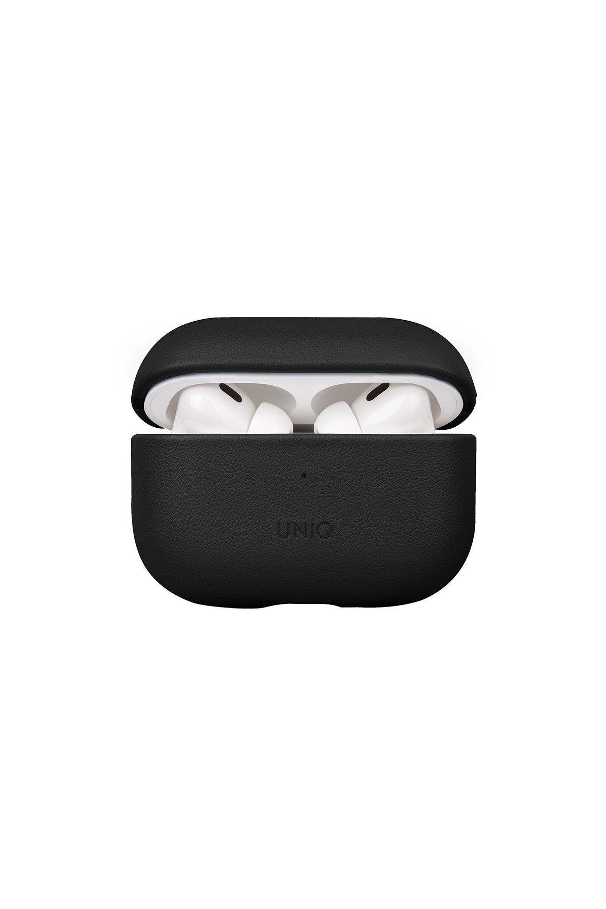 UNIQ AİRPODS KILIFLARIUNIQUNQ27Uniq Airpods Pro 2 (2.nesil) Terra Genuine Deri Kılıf - Siyah