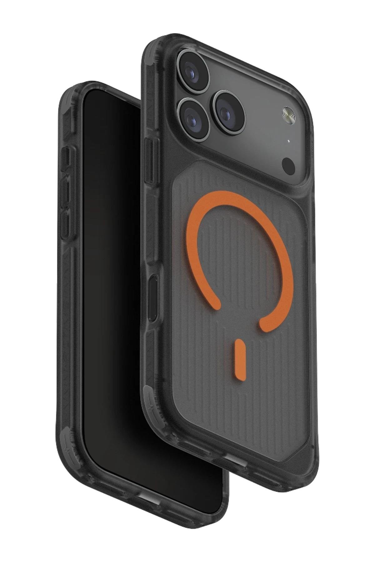 UNIQ MARKA KILIFLAR UNIQUNQ72Uniq Apple iPhone 17 Pro Max MagSafe Uyumlu Combat Active Darbe Emici Kılıf – Siyah Turuncu