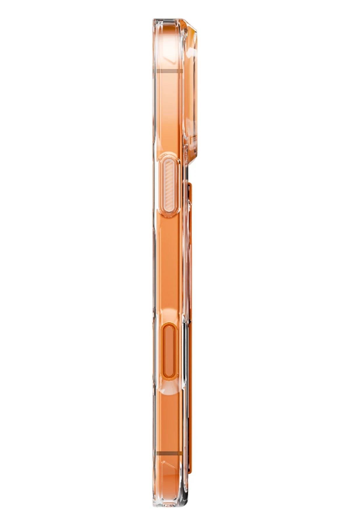 UNIQ MARKA KILIFLAR UNIQUNQ74Uniq Apple iPhone 17 Pro Max MagSafe Uyumlu Heldro Air Telefon Kılıfı - Turuncu