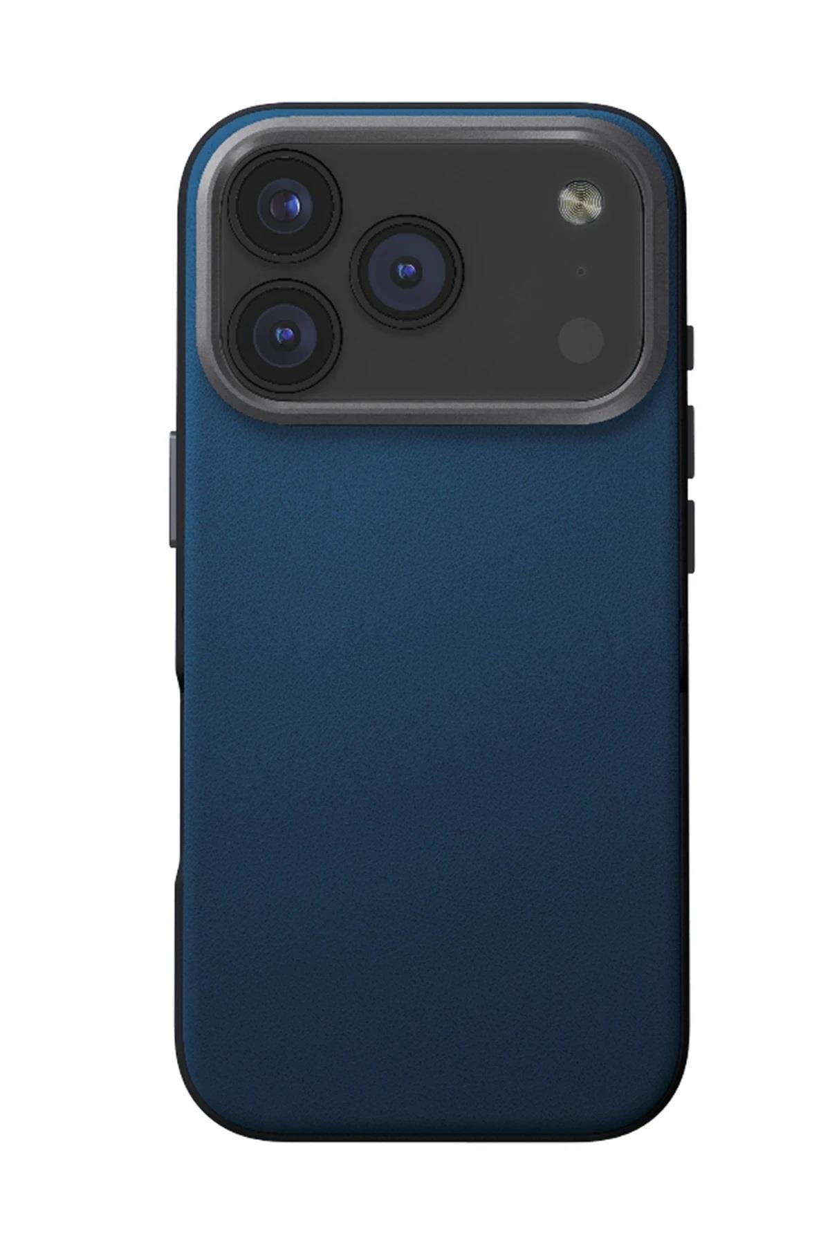 UNIQ MARKA KILIFLAR UNIQUNQ68Uniq Apple iPhone 17 Pro Max MagSafe Uyumlu Lyden DS Deri Telefon Kılıfı – Lacivert