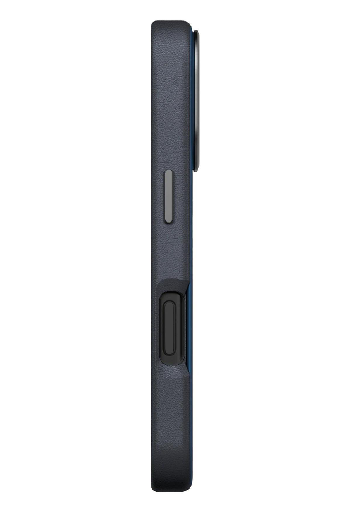 UNIQ MARKA KILIFLAR UNIQUNQ68Uniq Apple iPhone 17 Pro Max MagSafe Uyumlu Lyden DS Deri Telefon Kılıfı – Lacivert