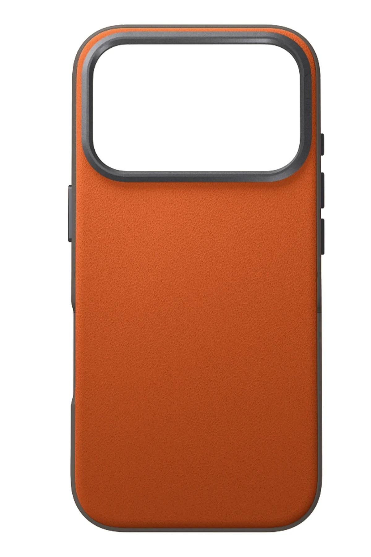 UNIQ MARKA KILIFLAR UNIQUNQ67Uniq Apple iPhone 17 Pro Max MagSafe Uyumlu Lyden DS Deri Telefon Kılıfı – Turuncu