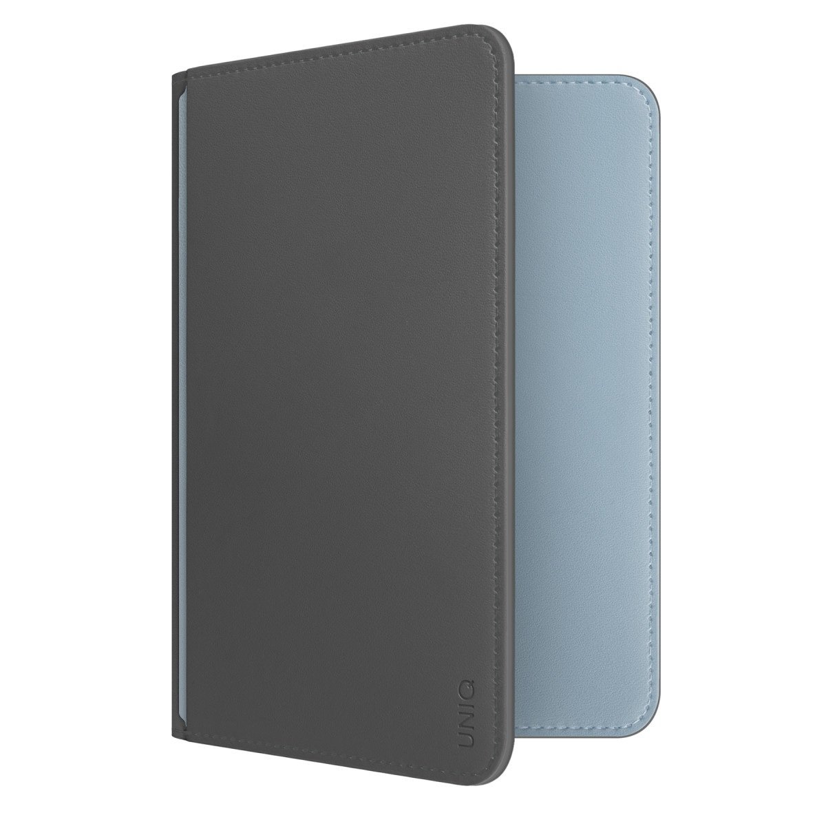 UNIQ MAGSAFE CÜZDANUNIQUNQ141Uniq Belmont RFID-Block Apple Find My Özellikli Vegan Deri Kart & Pasaport Tutucu – Gri-Mavi