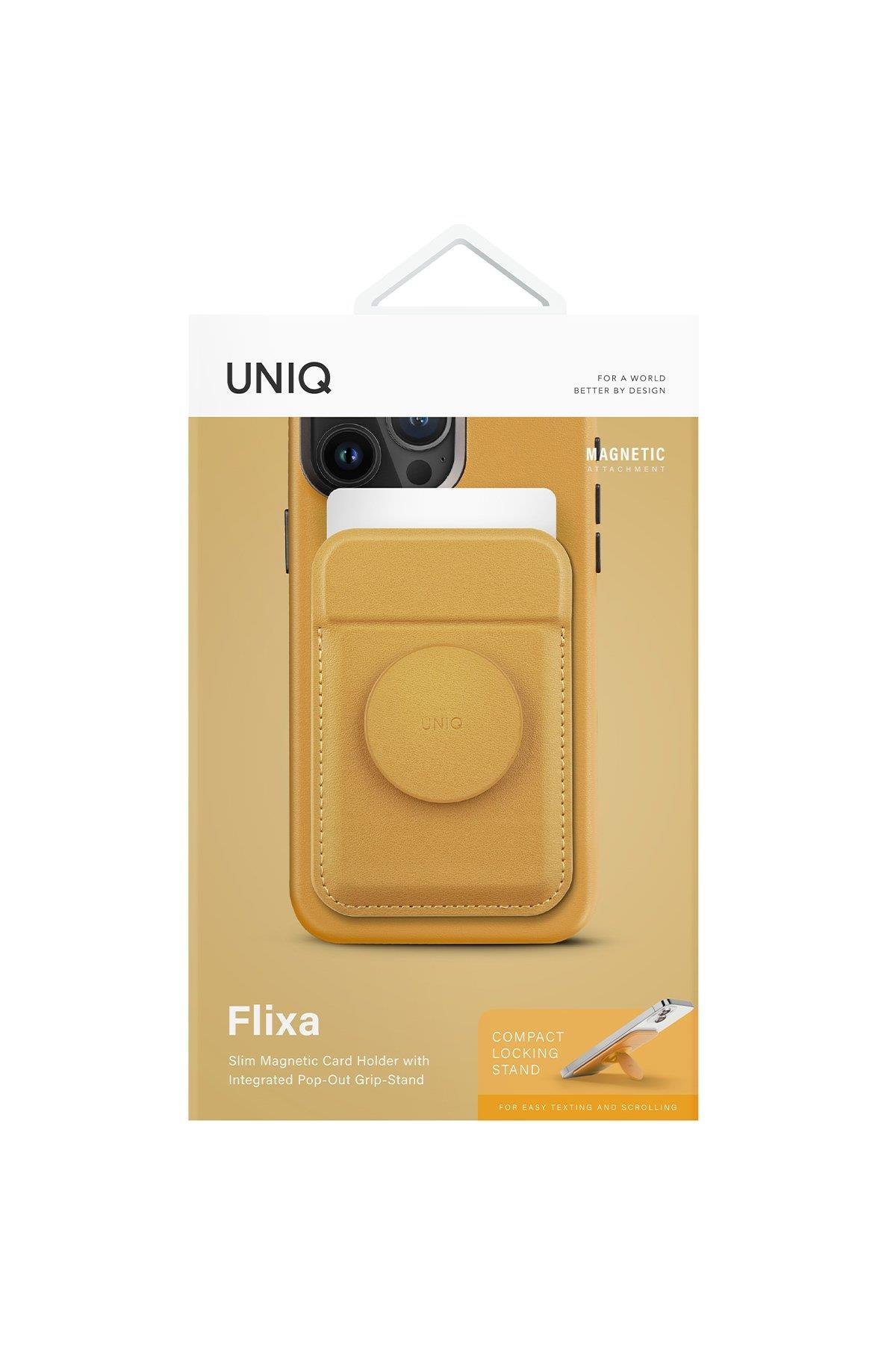 UNIQ MAGSAFE CÜZDANUNIQUNQ06Uniq Flixa Popsocketli Manyetik Kartlık Stand - Sarı