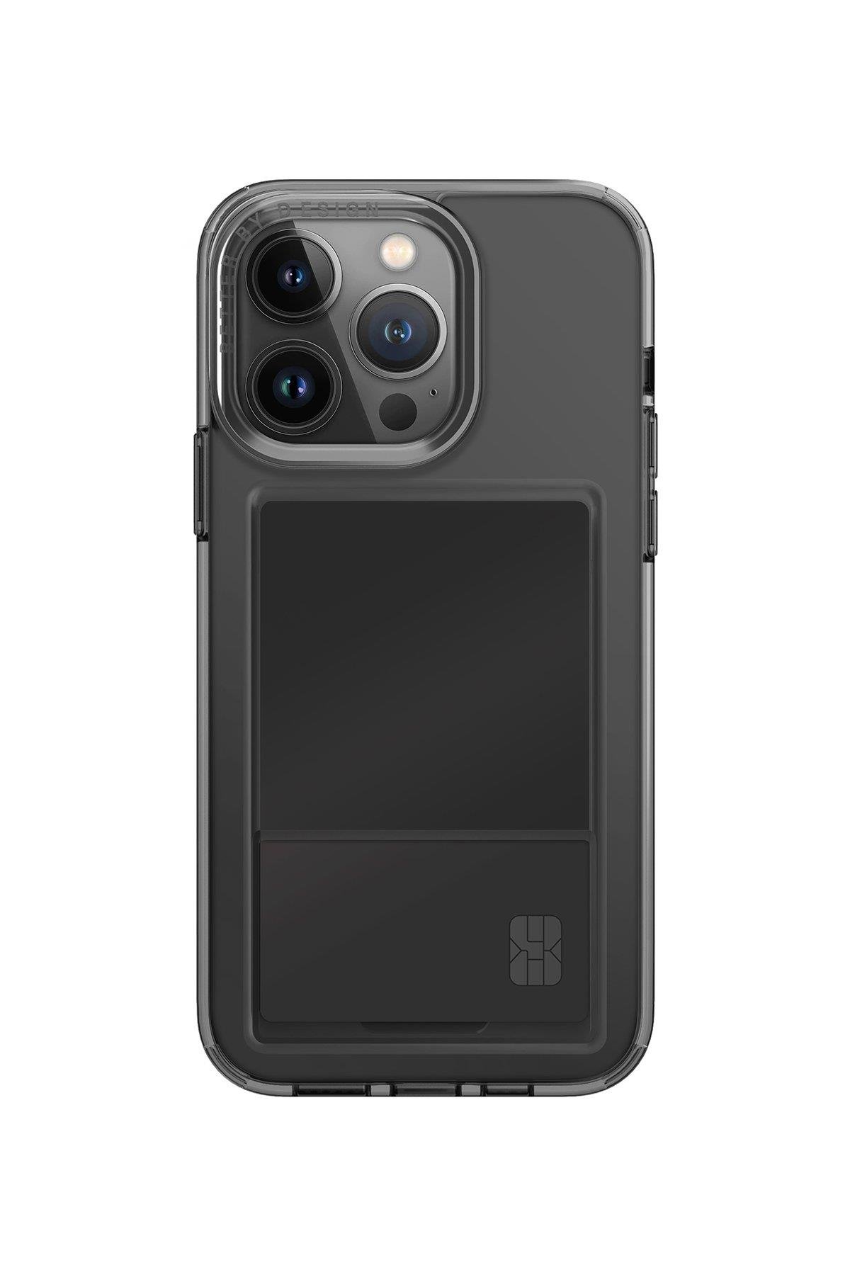 UNIQ MARKA KILIFLAR UNIQUNQ58Uniq iPhone 15 Pro Max Air Fender Kartvizitli Kapak - Füme