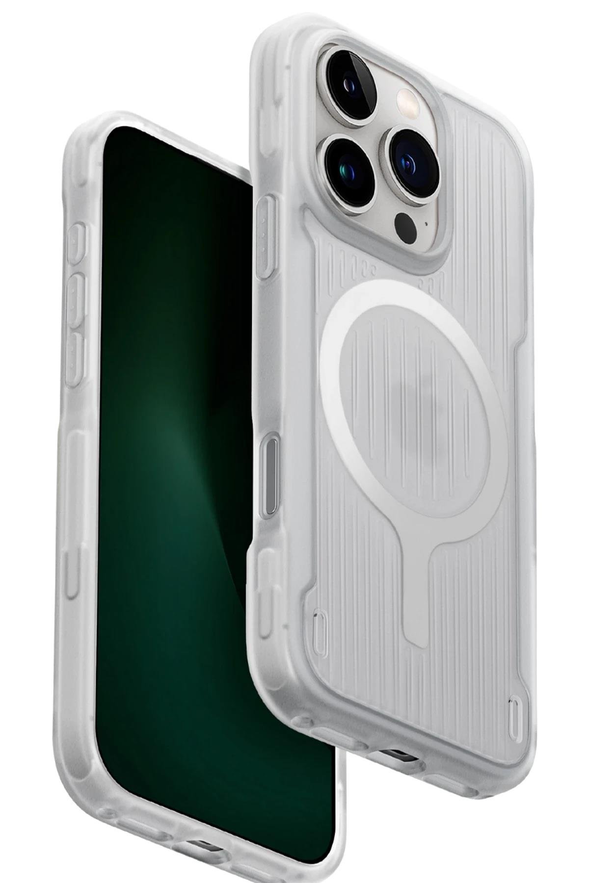 UNIQ MARKA KILIFLAR UNIQUNQ33Uniq iPhone 16 Pro Max Combat Active Magsafe Kapak - Beyaz