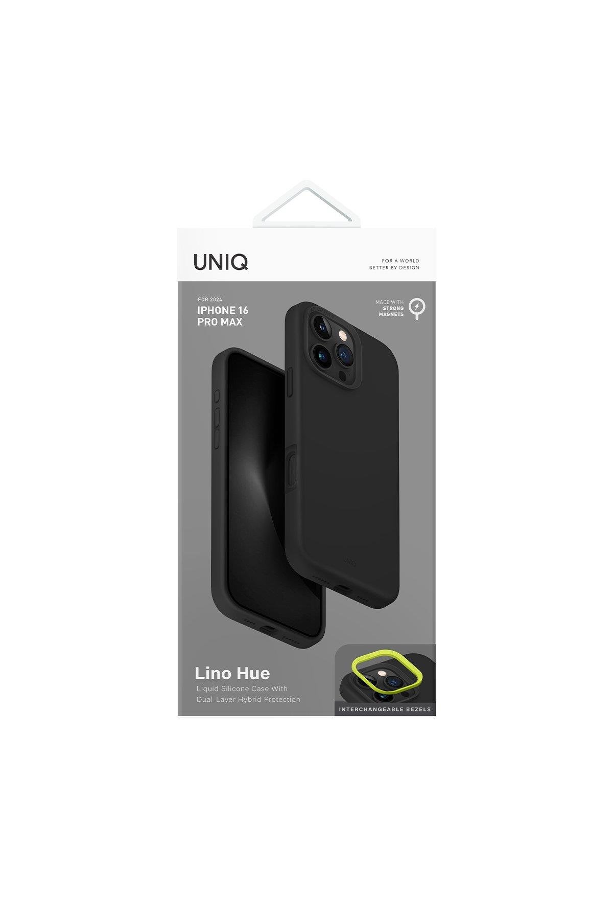 UNIQ MARKA KILIFLAR UNIQUNQ01Uniq iPhone 16 Pro Max Lino Hue Magsafe Kapak - Gri