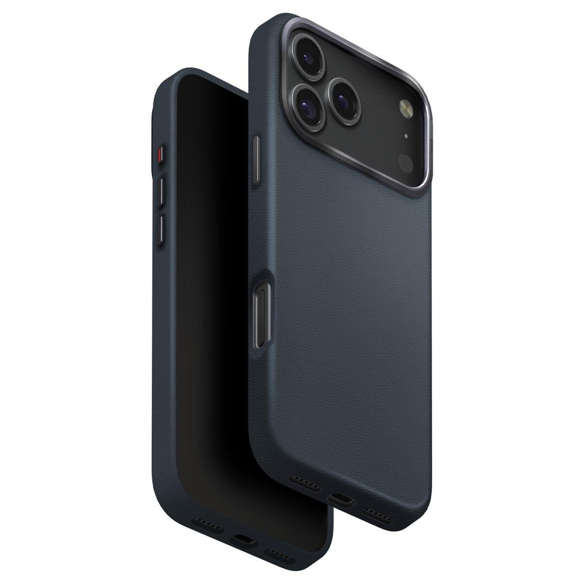 UNIQ MARKA KILIFLAR UNIQUNQ134Uniq iPhone 17 Pro Lyden MagSafe Vegan Deri Kılıf – Mavi