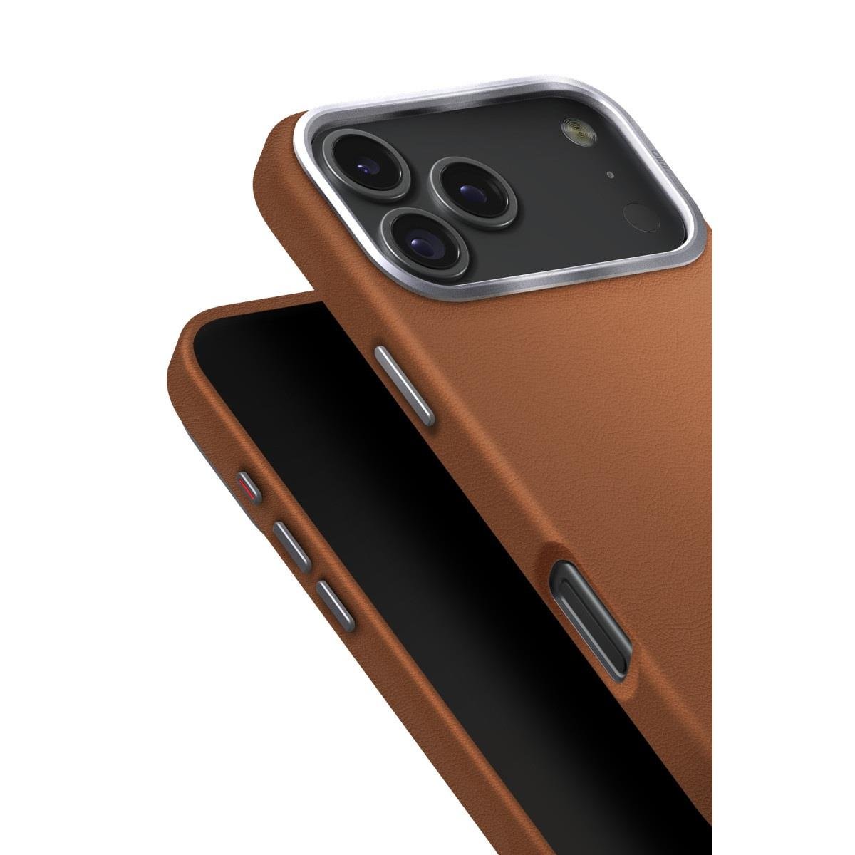 UNIQ MARKA KILIFLAR UNIQUNQ136Uniq iPhone 17 Pro Lyden MagSafe Vegan Deri Kılıf – Karamel