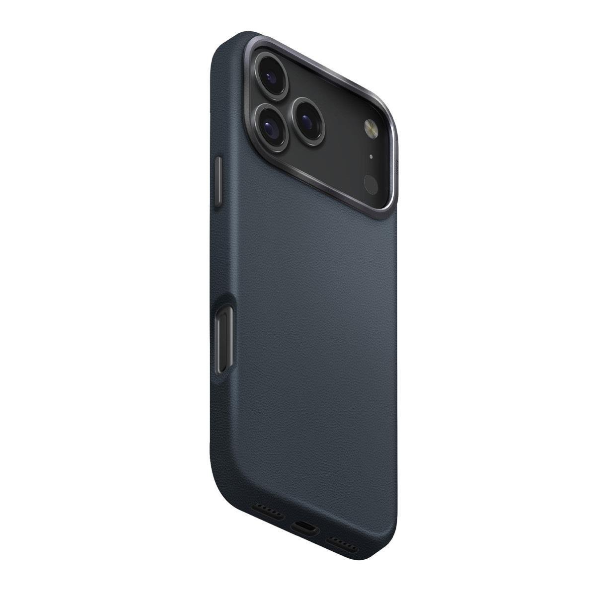 UNIQ MARKA KILIFLAR UNIQUNQ134Uniq iPhone 17 Pro Lyden MagSafe Vegan Deri Kılıf – Mavi