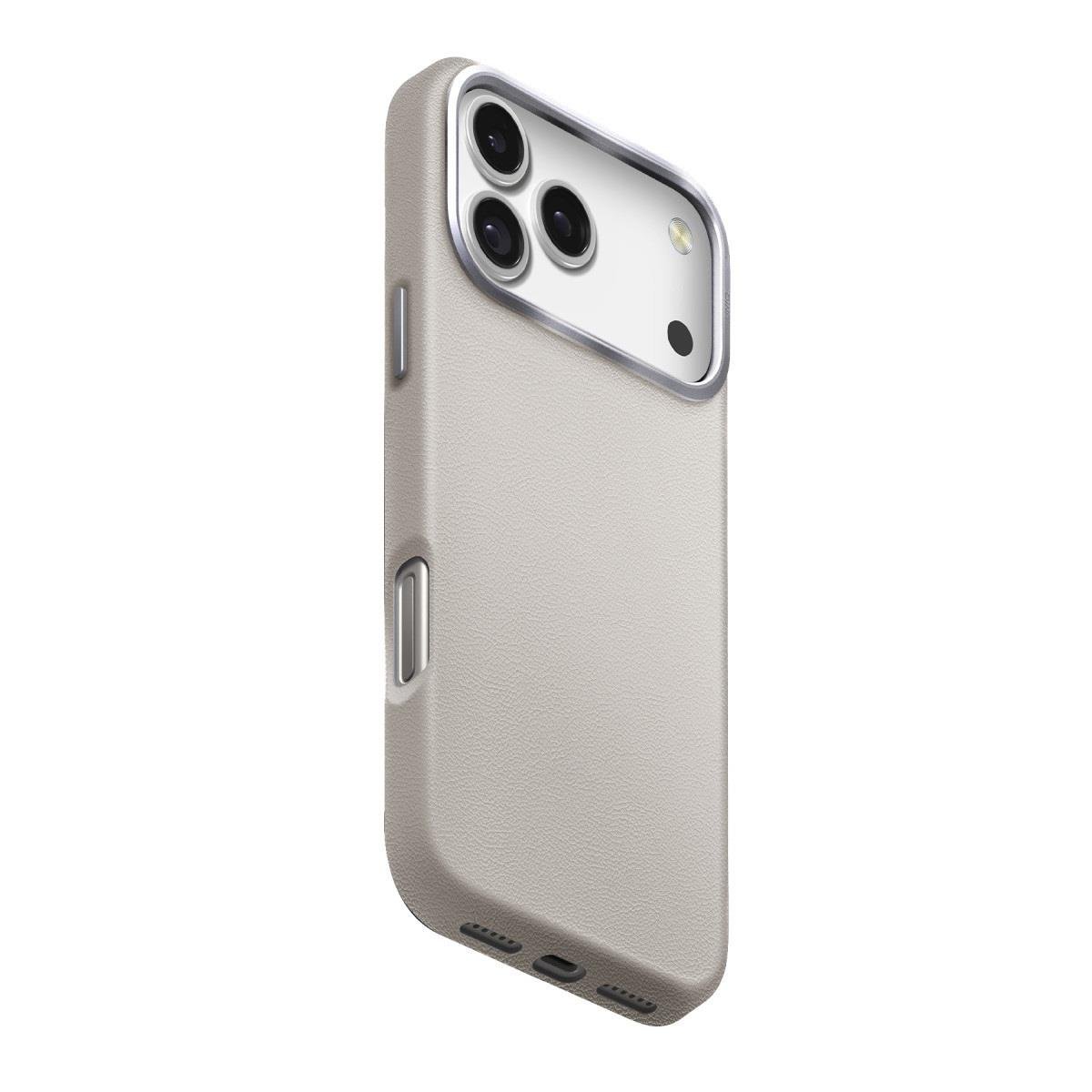 UNIQ MARKA KILIFLAR UNIQUNQ135Uniq iPhone 17 Pro Lyden MagSafe Vegan Deri Kılıf – Gri