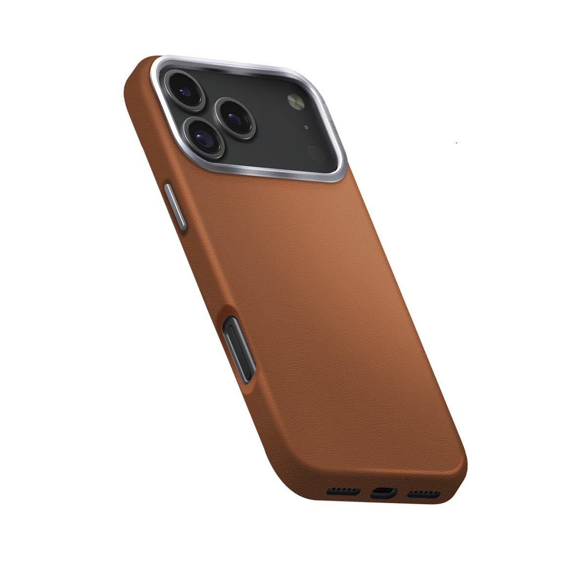 UNIQ MARKA KILIFLAR UNIQUNQ136Uniq iPhone 17 Pro Lyden MagSafe Vegan Deri Kılıf – Karamel