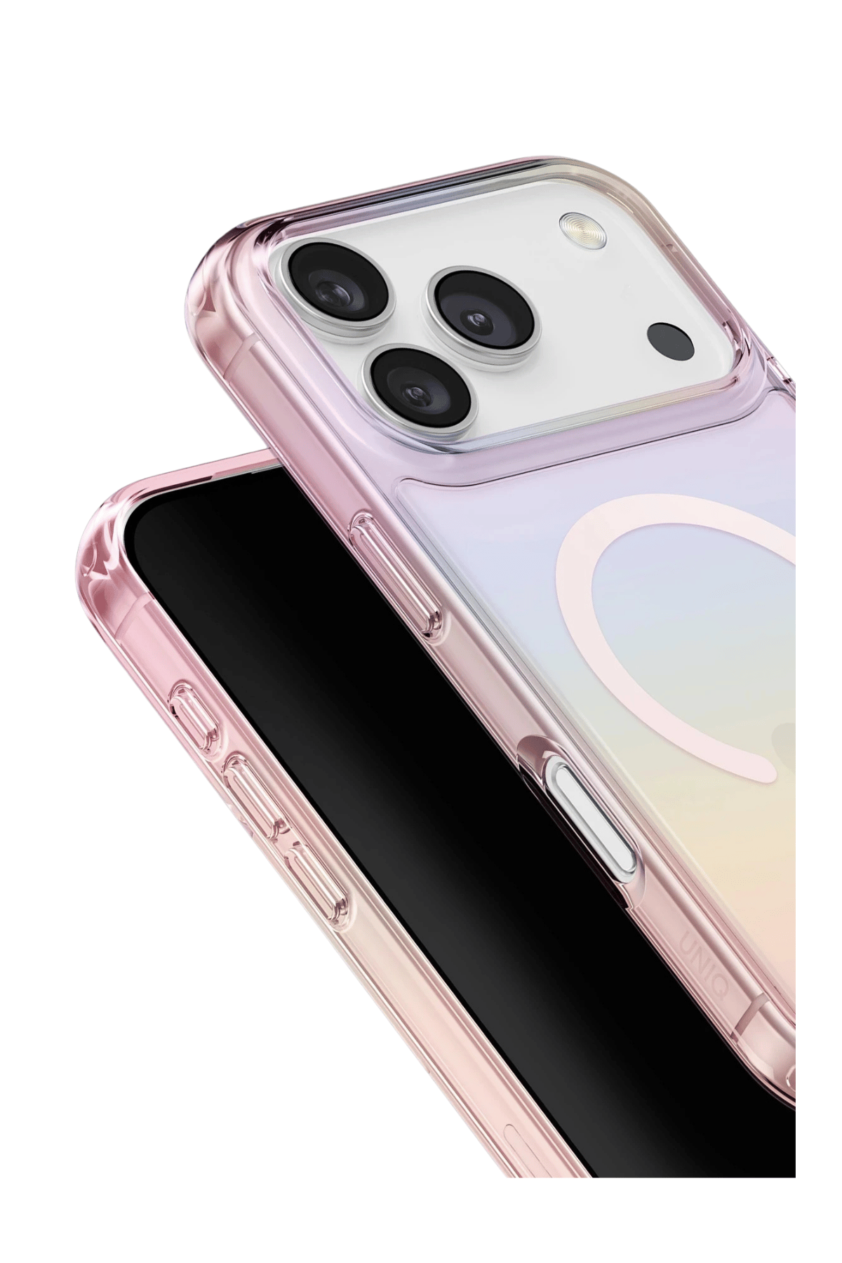 UNIQ MARKA KILIFLAR UNIQUNQ115Uniq iPhone 17 Pro Max Iridescia MagSafe Uyumlu Holografik Kılıf – Pembe Rainbow