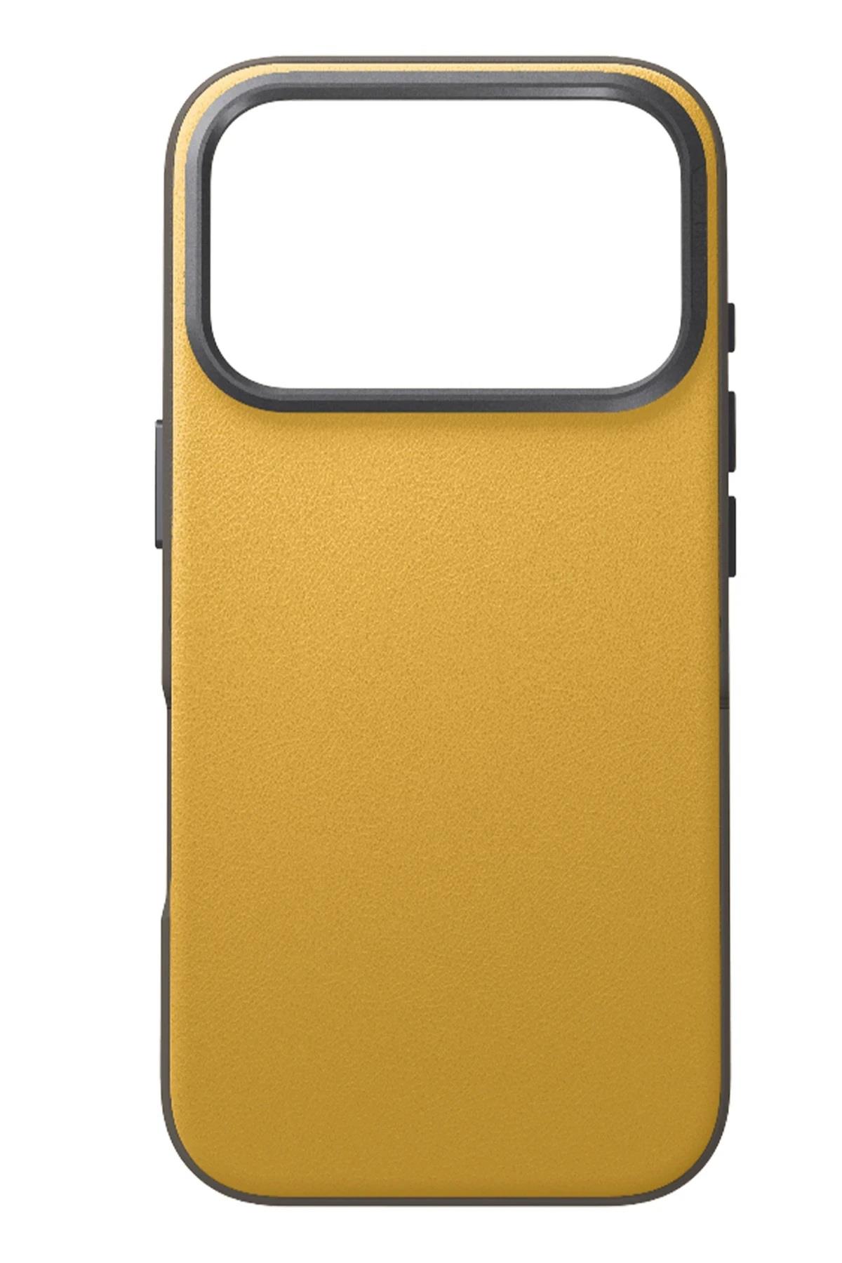 UNIQ MARKA KILIFLAR UNIQUNQ78Uniq iPhone 17 Pro Max MagSafe Uyumlu Lyden DS Deri Telefon Kılıfı – Sarı