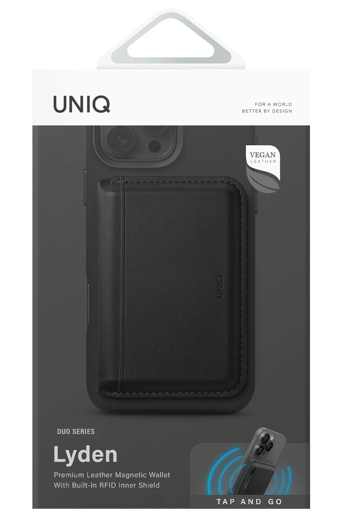 UNIQ MAGSAFE CÜZDANUNIQUNQ49Uniq Lyden DS RFID-Block Manyetik Cüzdan - Karamel-Bej