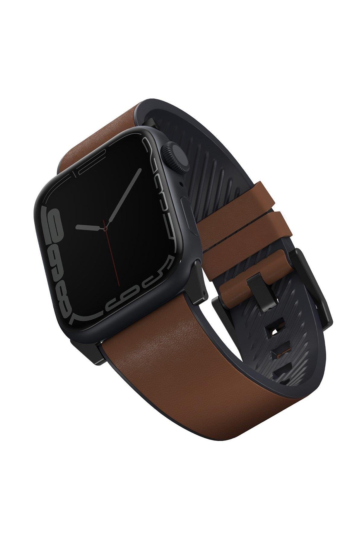 UNIQ KORDONLARUNIQUNQ47Uniq Watch 42mm / 44mm / 45mm / 46mm / 49mm Straden Su Geçirmez Deri Kordon - Kahverengi