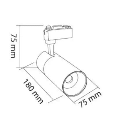 ACK AD30-01130 30W Led Monofaze Ray Armatürü Beyaz Kasa COB 6500K Beyaz Işık