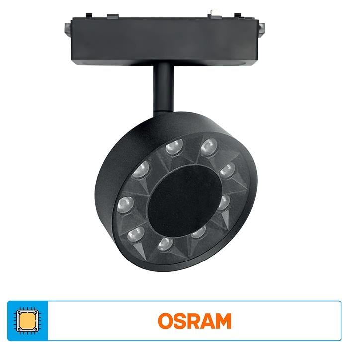 ACK AD45-07201 9W Yuvarlak Lensli Slim Magnet Ray Armatür 3000K Günışığı