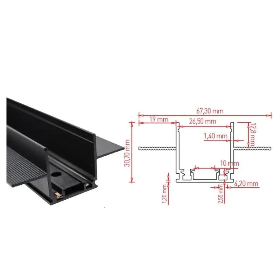 ACK AD45-90001 1 Metre Slim Magnet Ray Sıva Altı
