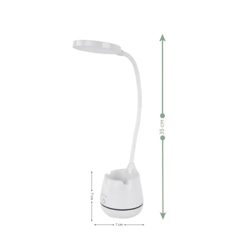ACK AF11-10014 Led Masa Lambası Şarjlı Dimli Dokunmatik Beyaz Kasa