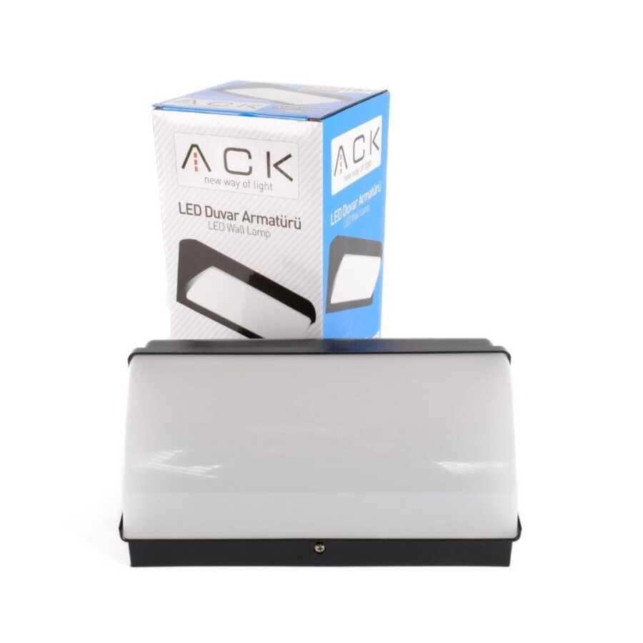 ACK AH07-06430 30W Led Duvar Apliği Siyah Gövde 6500K Beyaz Işık
