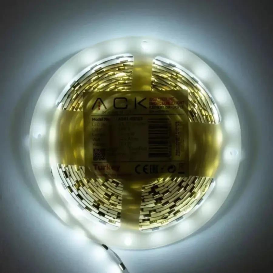 ACK AS01-02800 10W/mt 12V 240 Ledli Şerit Led 6500K Beyaz Işık