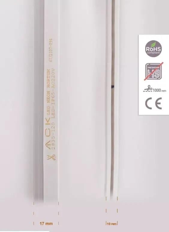 ACK AS03-00503 7,5W/mt 220V Neon Hortum Led 6500K Beyaz Işık IP65