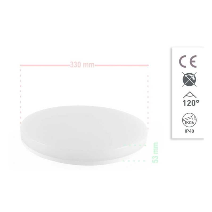ACK AT10-83000 36W Yuvarlak Led Armatür Sıva Üstü 3000 K Günışığı