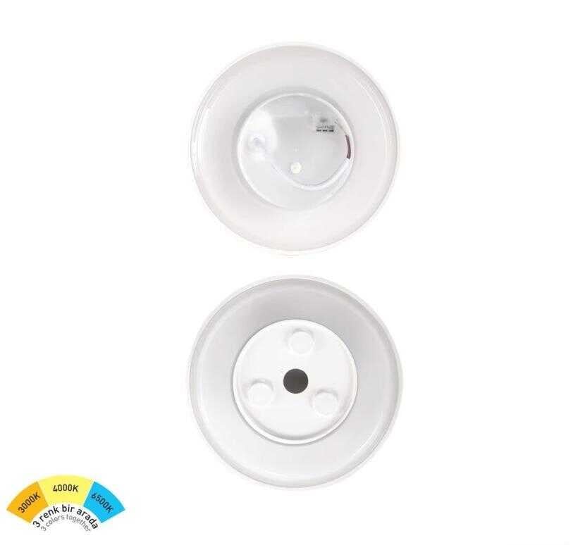 ACK AT15-01890 18W Led Duvar Armatürü Beyaz Kasa 6500-4000-3000K