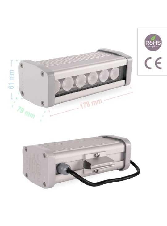 ACK AT20-00653 6W Led Wallwasher 18cm Yeşil Işık IP67