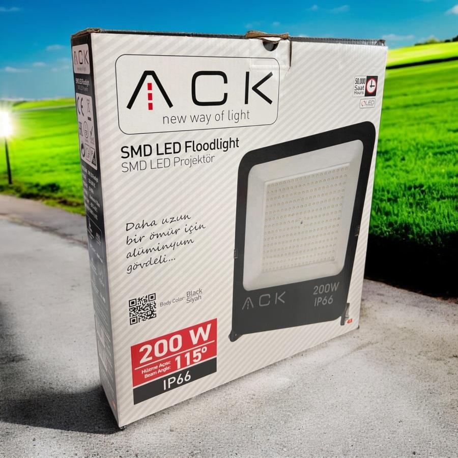 ACK AT62-19632 200W Led Projektör 6500K Beyaz Işık