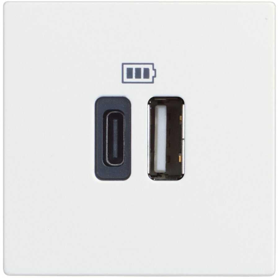 Bticino Classia Type C ve A USB Şarj Prizi 3A 230V 2M Beyaz