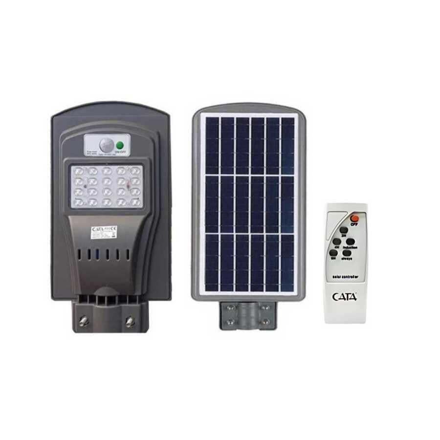 Cata CT-4690 60W Solar Güneş Enerjili Sokak Armatürü 6500K Beyaz Işık Sensörlü(Kumandalı)