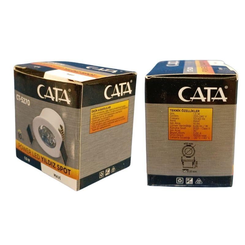 Cata CT-5270 1,5W Yıldız Spot Power Ledli Mavi