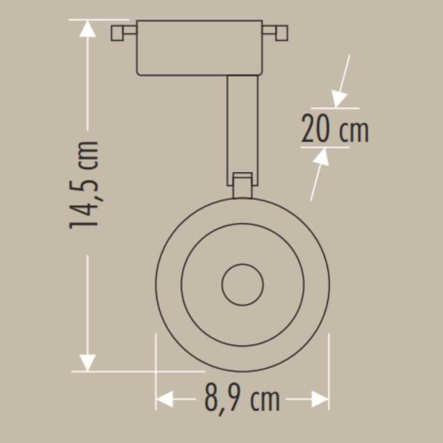 Cata CT-5334 30W Led Ray Spot Armatür 4000K Kırık Beyaz